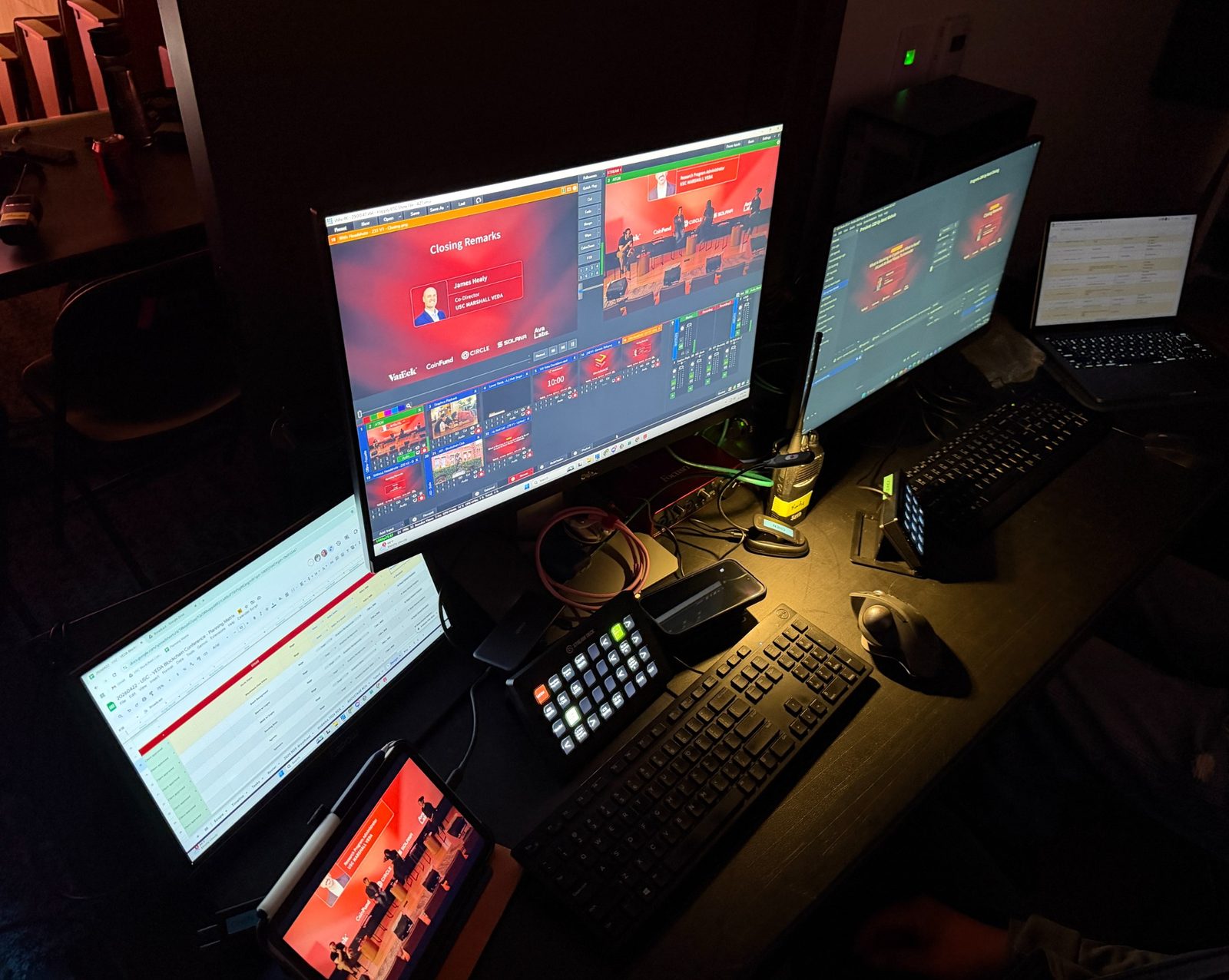 USC Blockchain Conference live production and livestream support